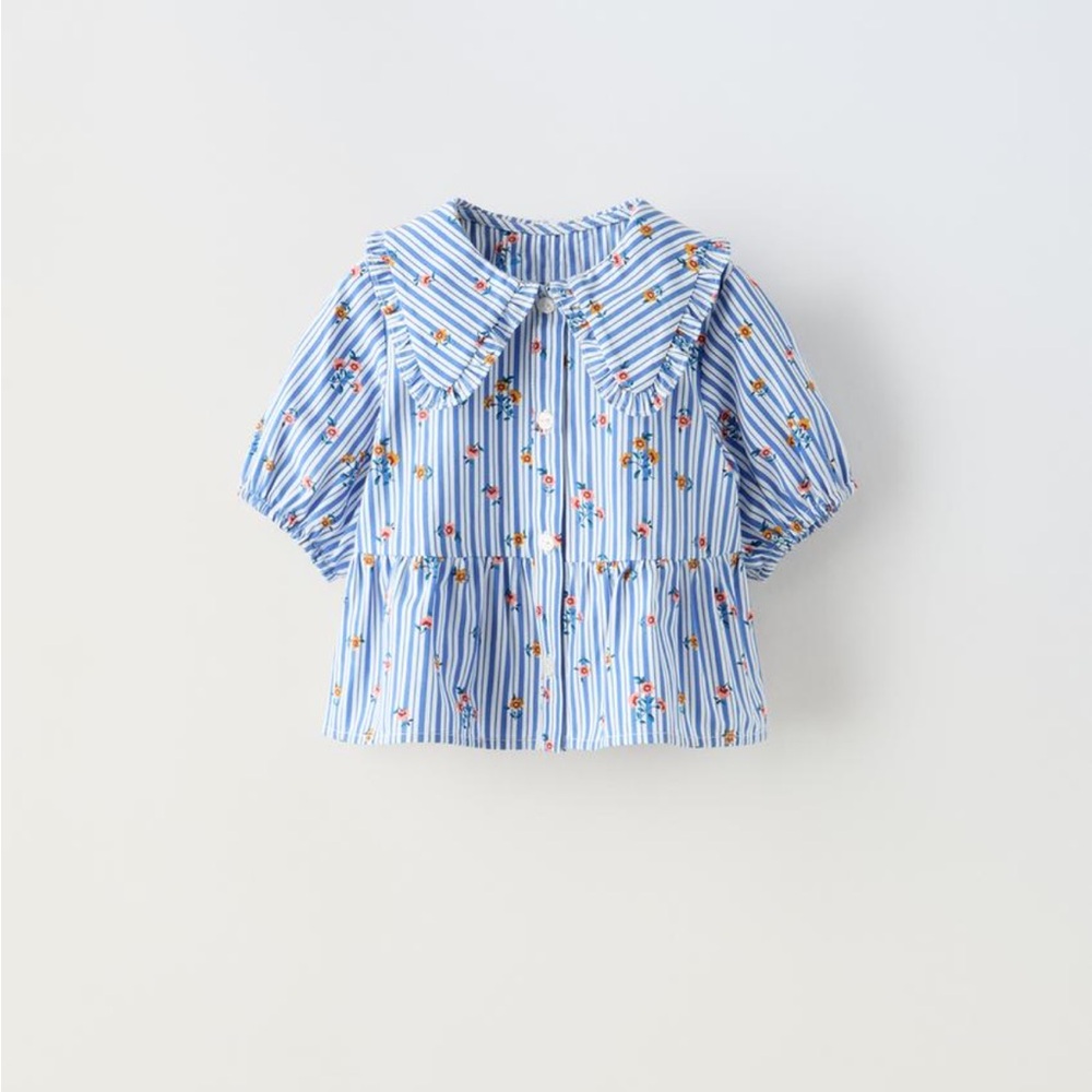 Floral and Stripe Shirt